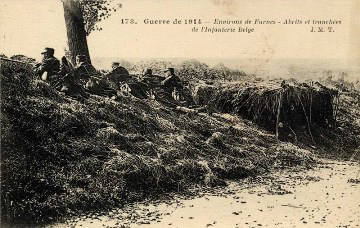Бельгийские солдаты в окопах