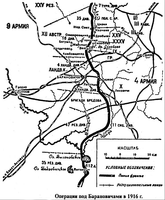 Операции под Барановичами в 1916 г.