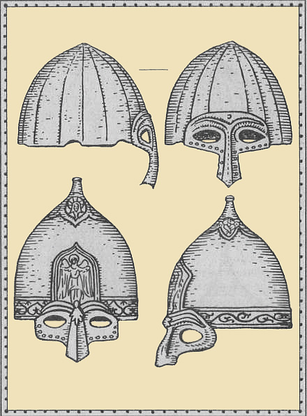 Шлем с полумаской, наносником и кружками для глаз. XII–XIII века