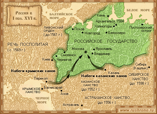 Правление Ивана IV Васильевича Грозного